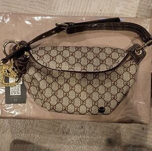 Brown Patterned Crossbody Bag